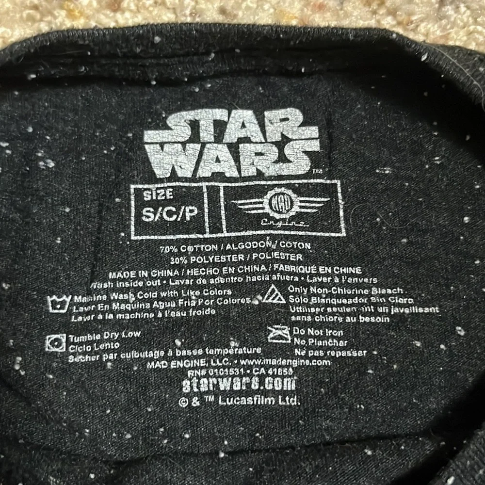 ✅ STAR WARS x LUCASFILM: “The Last Jedi” Short Sleeve Casual Tee T Shirt -Black - Picture 3 of 4